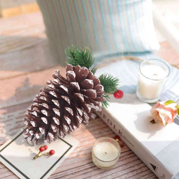 decoration 21cm white edge natural large pine cone christmas tree accessories hanging products
decoration 21cm white edge natural large pine cone christmas tree accessories hanging products