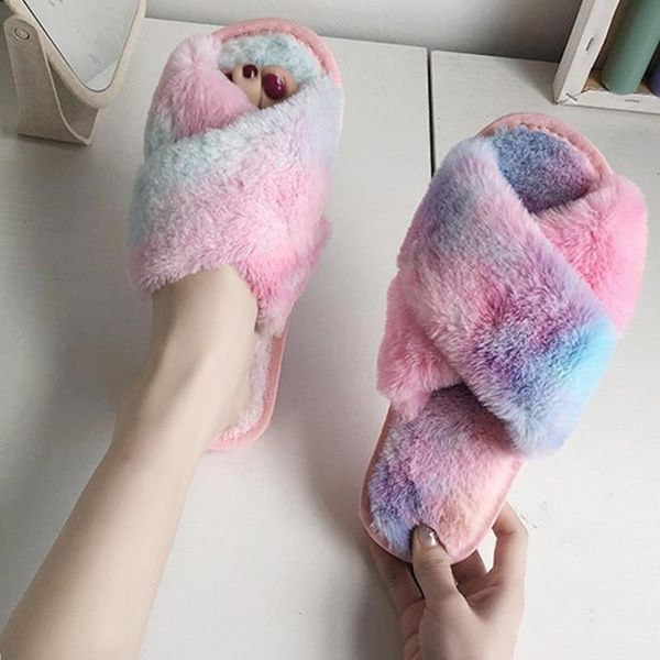 women faux fur warm house slippers designer slip-on flat shoes winter indoor furry gradient color and outdoor, Black
women faux fur warm house slippers designer slip-on flat shoes winter indoor furry gradient color and outdoor, Black