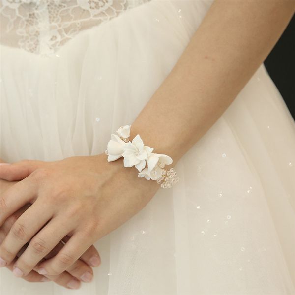 white porcelain flower women bracelet handmade bridal arm bangle crystal wedding party accessories bridesmaid jewelry, Golden;silver
white porcelain flower women bracelet handmade bridal arm bangle crystal wedding party accessories bridesmaid jewelry, Golden;silver