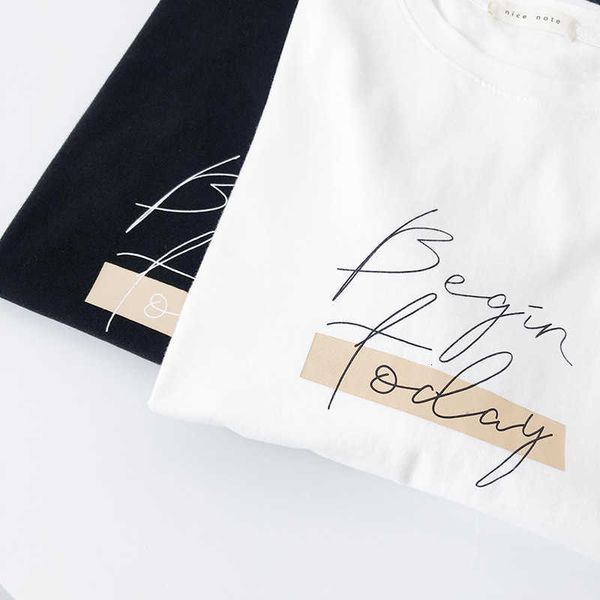 women's t-shirt letters print short sleeve t women korean loose cotton tee femme fashion ins tshirt 2021 summer hcs4, White
women's t-shirt letters print short sleeve t women korean loose cotton tee femme fashion ins tshirt 2021 summer hcs4, White