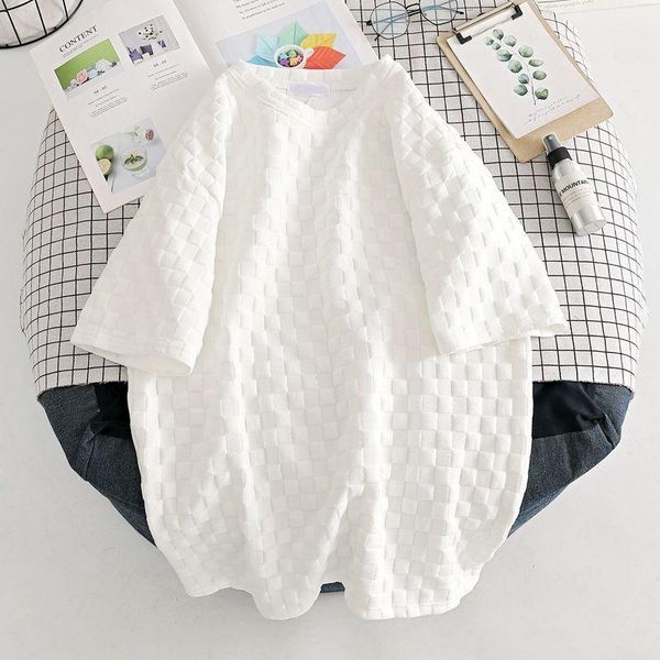 spring and summer plaid tide white short sleeve t-shirt women loose korean wear ins half clothes women's
spring and summer plaid tide white short sleeve t-shirt women loose korean wear ins half clothes women's