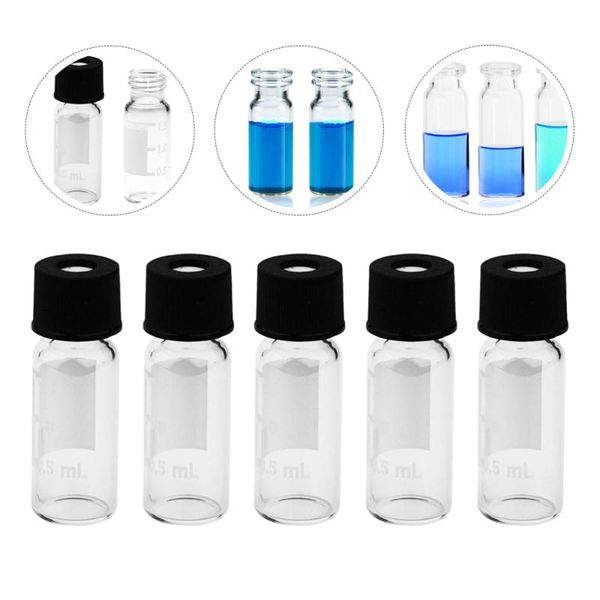 storage bottles & jars 100pcs screw neck chromatography vial sample glass with lid and septa
storage bottles & jars 100pcs screw neck chromatography vial sample glass with lid and septa