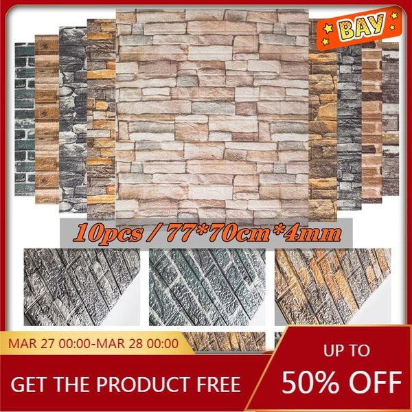 wallpapers 10pcs/bag 3d wall sticker brick pattern wallpaper for living room bedroom tv 77x70cm waterproof self-adhesive
wallpapers 10pcs/bag 3d wall sticker brick pattern wallpaper for living room bedroom tv 77x70cm waterproof self-adhesive