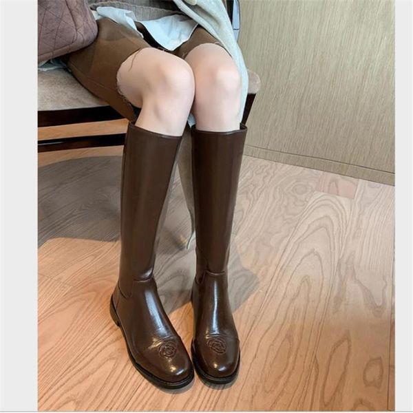 boots autumn and winter 2021 thick heel women's low high tube camellia embroidery round head back zipper knight, Black
boots autumn and winter 2021 thick heel women's low high tube camellia embroidery round head back zipper knight, Black