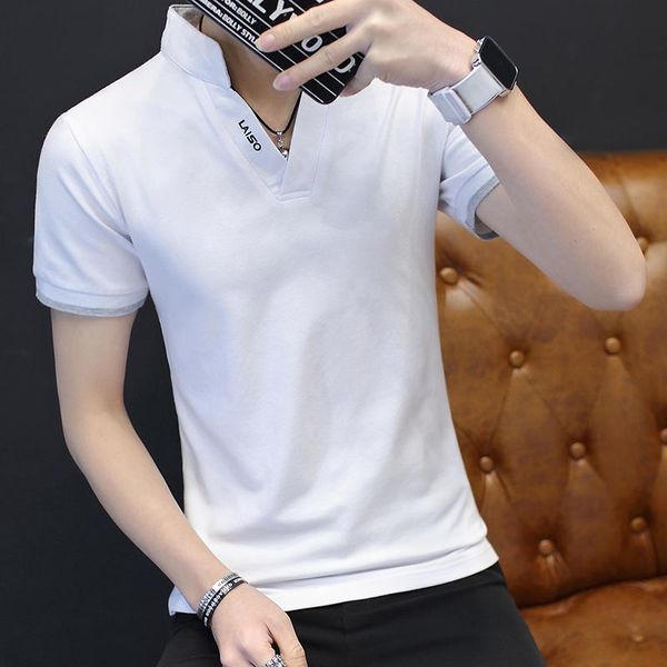 fashion boutique short sleeve t-shirt / men v-neck pure cotton high-grade leisure m-5xl men's t-shirts, White;black
fashion boutique short sleeve t-shirt / men v-neck pure cotton high-grade leisure m-5xl men's t-shirts, White;black