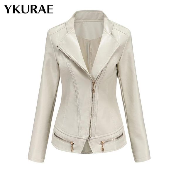 women pu leather jacket female slim autumn coat casual motorcycle jackets fashion streetwear punk outerwear brand clothing fl023 women', Black
women pu leather jacket female slim autumn coat casual motorcycle jackets fashion streetwear punk outerwear brand clothing fl023 women', Black