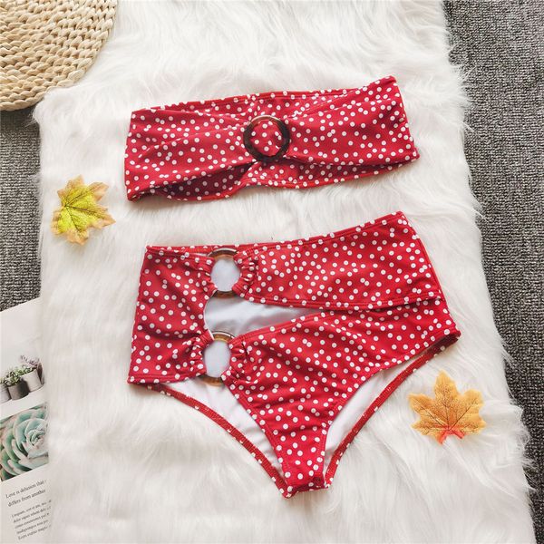 2021 polka dots high waist bikini female swimsuit women swimwear two-pieces bikini set bandeau bather bathing suit swim k2298
2021 polka dots high waist bikini female swimsuit women swimwear two-pieces bikini set bandeau bather bathing suit swim k2298