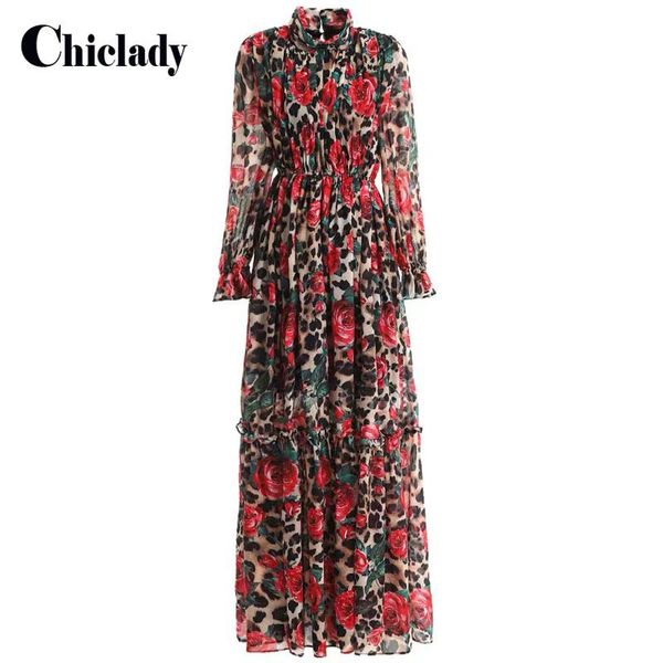 chicladyfashion runway long sleeve maxi dresses women's elegant party rose floral leopard print dress holiday vestido casual, Black;gray
chicladyfashion runway long sleeve maxi dresses women's elegant party rose floral leopard print dress holiday vestido casual, Black;gray