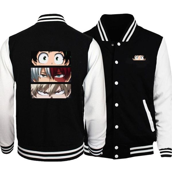 men's jackets my hero academia printing anime series winter mens baseball uniform coats brand jacket fleece bomber coat casual streetwe, Black;brown
men's jackets my hero academia printing anime series winter mens baseball uniform coats brand jacket fleece bomber coat casual streetwe, Black;brown