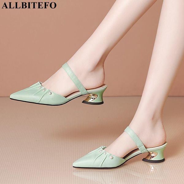 slippers allbitefo size:33-42 genuine leather rivets thick heels office ladies shoes summer women flip flops sandals, Black
slippers allbitefo size:33-42 genuine leather rivets thick heels office ladies shoes summer women flip flops sandals, Black