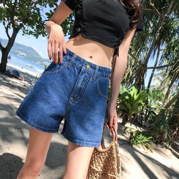 women's jeans high waist denim shorts women casual loose ladies fashion wide leg short, Blue
women's jeans high waist denim shorts women casual loose ladies fashion wide leg short, Blue