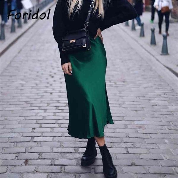 a-line satin green skirts bottoms women summer high waist elegant long maxi vintage silk faldas mujer 210427, Black
a-line satin green skirts bottoms women summer high waist elegant long maxi vintage silk faldas mujer 210427, Black