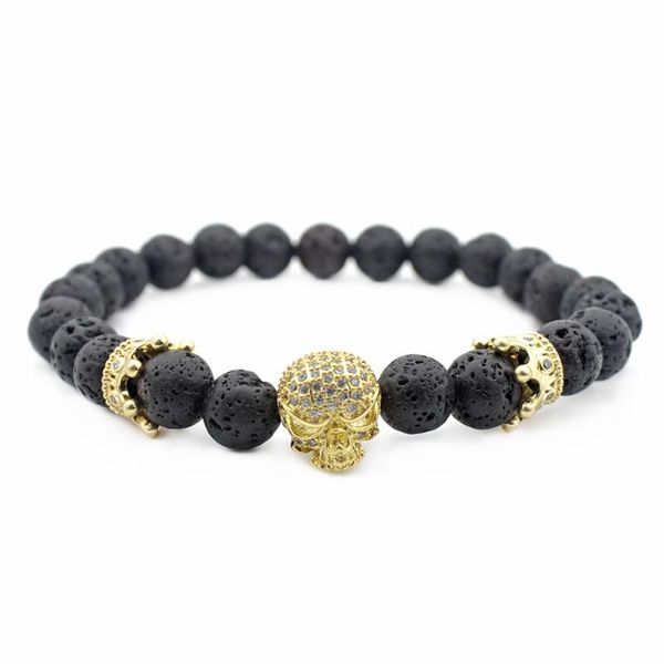 beaded, strands 8mm volcanic stone micro zircon skull crown bracelets bracelet bead natural chakra bangle fashion accessories men jewelry, Black
beaded, strands 8mm volcanic stone micro zircon skull crown bracelets bracelet bead natural chakra bangle fashion accessories men jewelry, Black