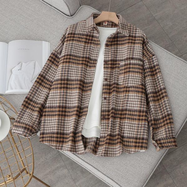 women's blouses & shirts 2021 the latest autumn and winter plaid for female students are loose versatile thick long-sleeved coats, White
women's blouses & shirts 2021 the latest autumn and winter plaid for female students are loose versatile thick long-sleeved coats, White