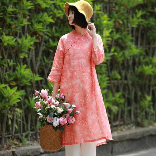 casual dresses johnature women chinese style v-neck three quarter sleeve dress 2021 summer ramie loose vintage print floral, Black;gray
casual dresses johnature women chinese style v-neck three quarter sleeve dress 2021 summer ramie loose vintage print floral, Black;gray