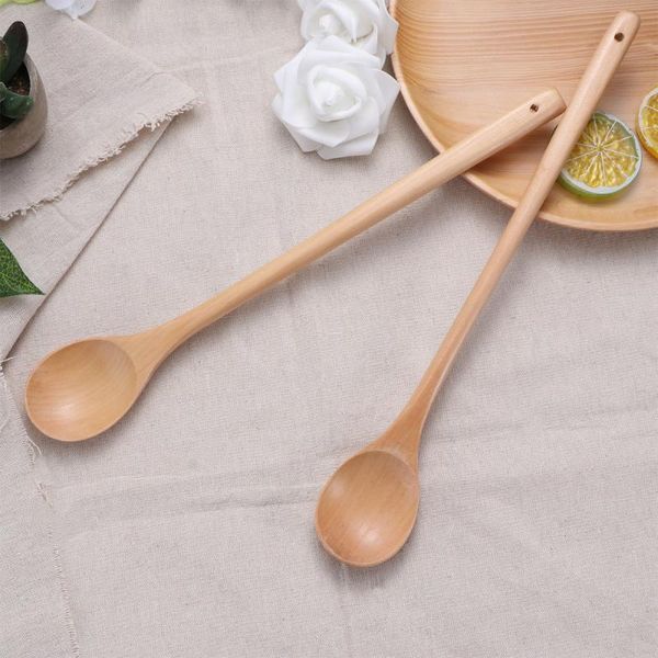 spoons 2pcs long handle wooden stirring jam spoon kitchen cooking utensils
spoons 2pcs long handle wooden stirring jam spoon kitchen cooking utensils