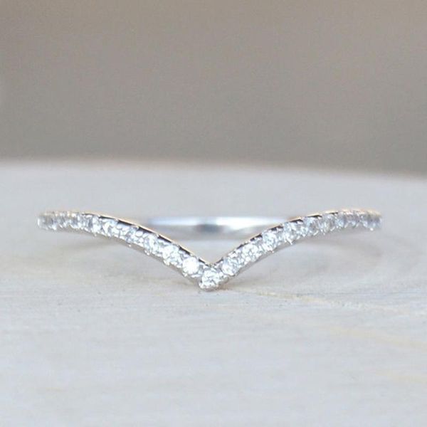 cluster rings shart elegant curved v shape thin cz silver color wedding band stackable ring women's jewelry gift, Golden;silver
cluster rings shart elegant curved v shape thin cz silver color wedding band stackable ring women's jewelry gift, Golden;silver