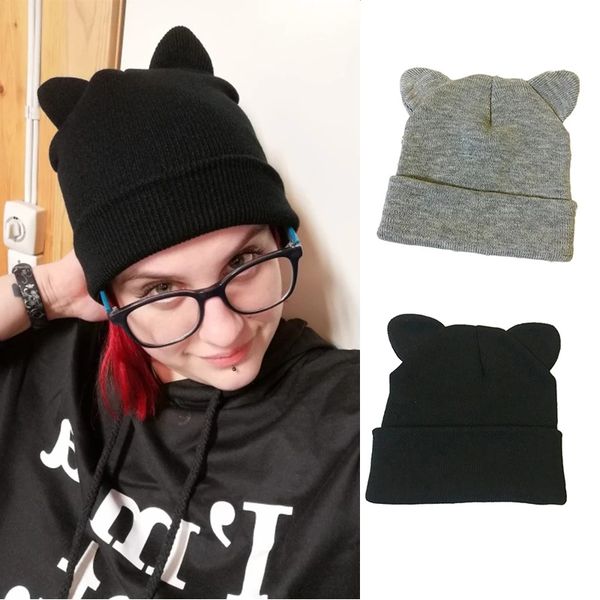 lovely cat ear knitted beanie women solid color winter autumn warm hat female girls outdoor soft warmer crochet cap, Blue;gray
lovely cat ear knitted beanie women solid color winter autumn warm hat female girls outdoor soft warmer crochet cap, Blue;gray