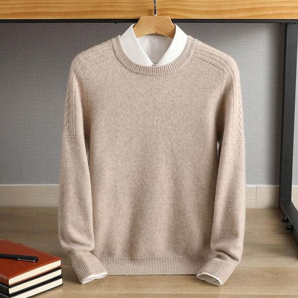 men's sweaters 100% wool round neck knitted pullover business casual solid color sweater bottoming shirt male brand clothes, White;black
men's sweaters 100% wool round neck knitted pullover business casual solid color sweater bottoming shirt male brand clothes, White;black