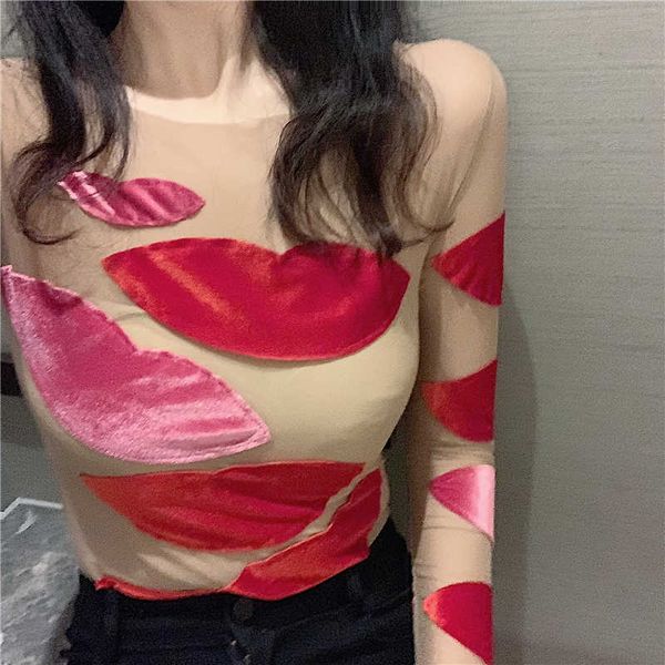 spring summer womens long sleeve black mesh blouse blouses transparent punk club shirt tees beach blouses 210601, White
spring summer womens long sleeve black mesh blouse blouses transparent punk club shirt tees beach blouses 210601, White