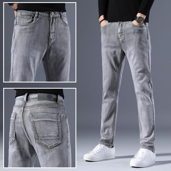 men's jeans 2021 autumn and winter business casual black gray fashion straight stretch denim trousers men, Blue
men's jeans 2021 autumn and winter business casual black gray fashion straight stretch denim trousers men, Blue
