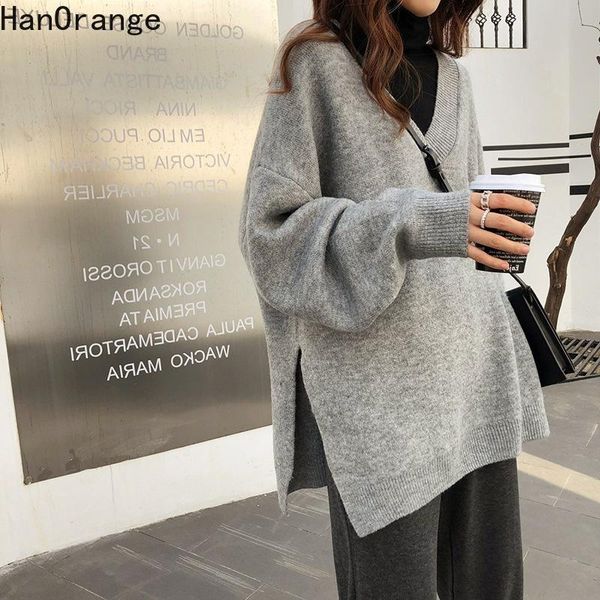women's sweaters hanorange women knitted cocoon pullover 2021 winter loose slit thick sweater female casual v-neck solid, White;black
women's sweaters hanorange women knitted cocoon pullover 2021 winter loose slit thick sweater female casual v-neck solid, White;black
