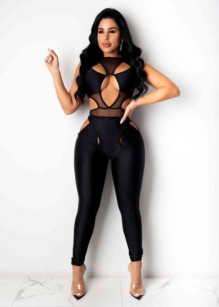 capris high street women fashion o neck mesh hollow out black bodycon bandage jumpsuit celebrity designer chic ladies rompers, Black;white
capris high street women fashion o neck mesh hollow out black bodycon bandage jumpsuit celebrity designer chic ladies rompers, Black;white