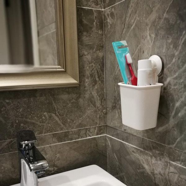 bathroom storage & organization 1 pc suction cup toothbrush holder rack plastic toothpaste box for kitchen toilet
bathroom storage & organization 1 pc suction cup toothbrush holder rack plastic toothpaste box for kitchen toilet