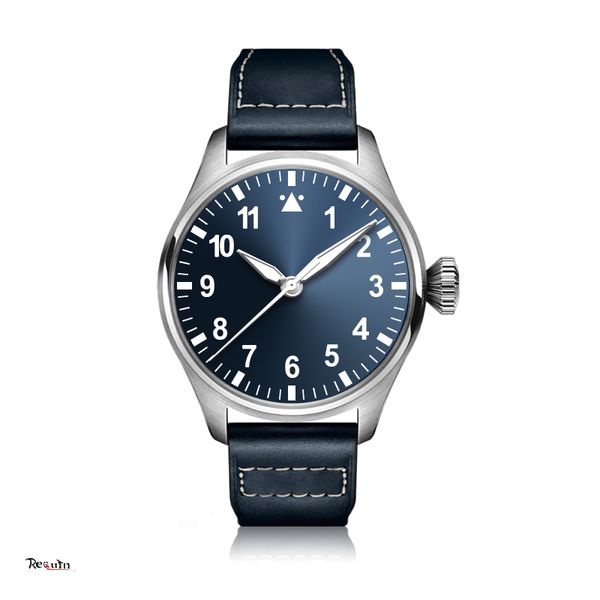 mens automatic mechanical luxury watch classic style 329301 requin brand pilot series three hands blue dial silver stainless steel case leat, Slivery;brown
mens automatic mechanical luxury watch classic style 329301 requin brand pilot series three hands blue dial silver stainless steel case leat, Slivery;brown
