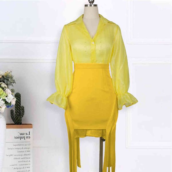 female yellow 2 piece defines transparent dress in short skirt minivan lantern sleeve button up african fashion woman suit ubkn, Black;gray
female yellow 2 piece defines transparent dress in short skirt minivan lantern sleeve button up african fashion woman suit ubkn, Black;gray