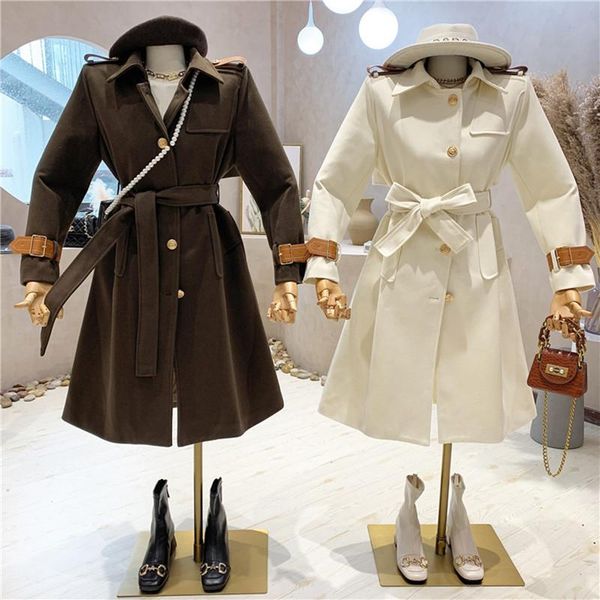 women's wool & blends niche design clothing 2021 autumn winter loose temperament windbreaker coat middle and long knee fashion woolen, Black
women's wool & blends niche design clothing 2021 autumn winter loose temperament windbreaker coat middle and long knee fashion woolen, Black