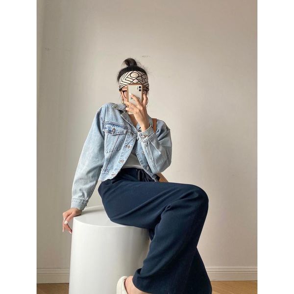 women's jackets aw51305 yuan neat dawang 21-spring and fall short denim jacket for woman azfv, Black;brown
women's jackets aw51305 yuan neat dawang 21-spring and fall short denim jacket for woman azfv, Black;brown