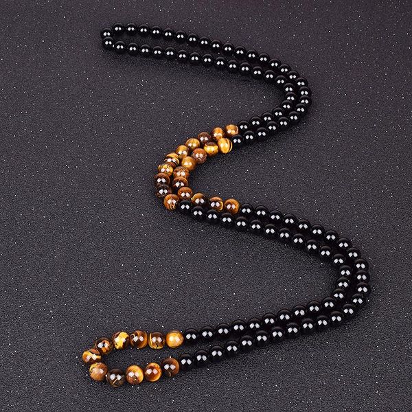 chains obsidian tiger eye beaded necklaces for women fashion natural stone black onyxs men yoga prayer handmade jewelry gift, Silver
chains obsidian tiger eye beaded necklaces for women fashion natural stone black onyxs men yoga prayer handmade jewelry gift, Silver