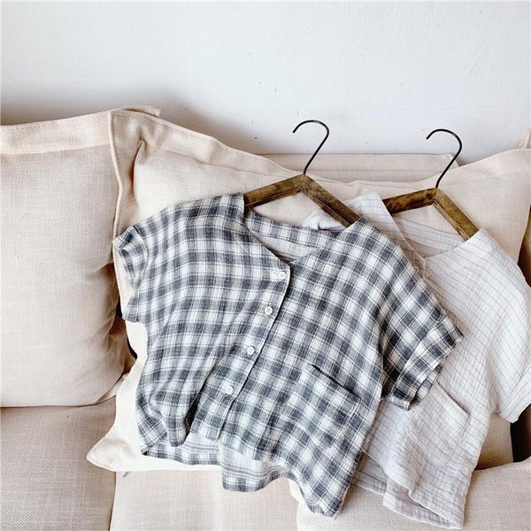 summer girls shirts toddlers kids plaid korean style soft breathable baby boys children clothes, White;black
summer girls shirts toddlers kids plaid korean style soft breathable baby boys children clothes, White;black