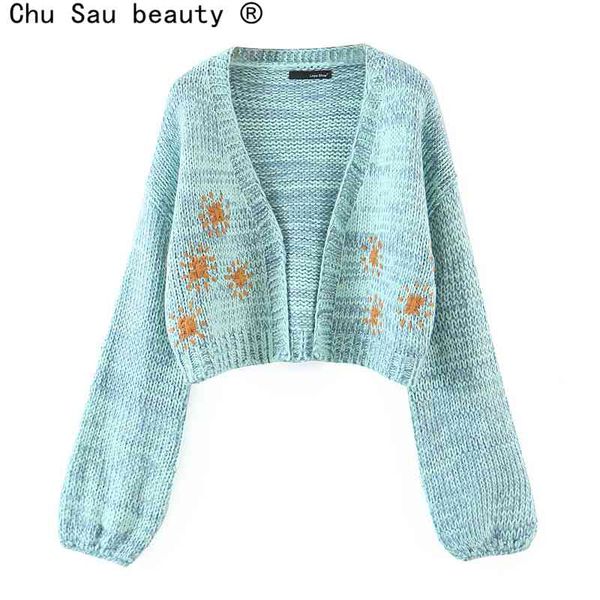 autumn winter fashion cute sweaters jacket embroidery flowers v-neck loose long-sleeved short knitted cardigans for woman 210508, White
autumn winter fashion cute sweaters jacket embroidery flowers v-neck loose long-sleeved short knitted cardigans for woman 210508, White