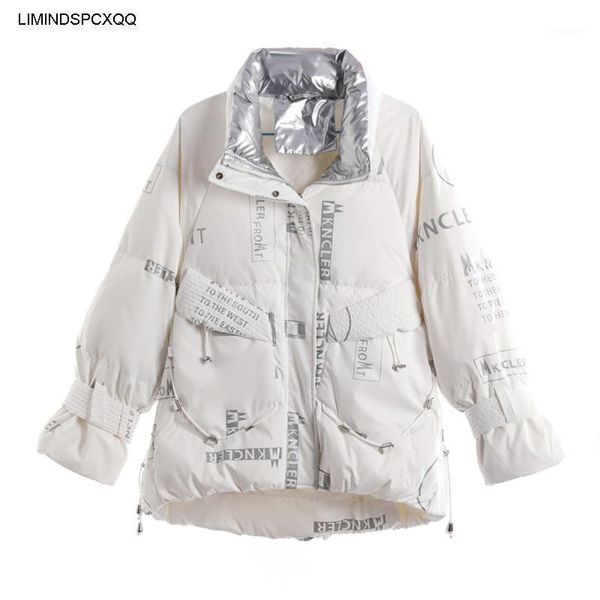 women's down & parkas fashion loose letter bright face bread jacket middle long warm white duck dowm parka snowwear thick puffer coat, Black
women's down & parkas fashion loose letter bright face bread jacket middle long warm white duck dowm parka snowwear thick puffer coat, Black