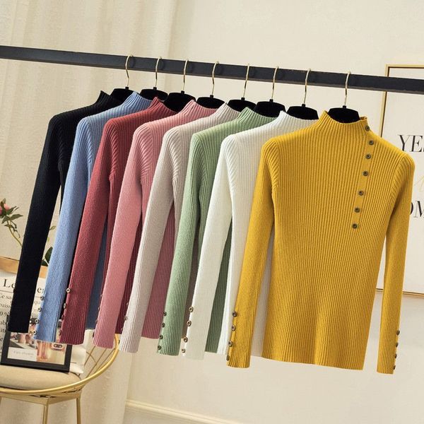 women's sweaters sweater, turtleneck, woman's sweater knitted with buttons kky3, White;black
women's sweaters sweater, turtleneck, woman's sweater knitted with buttons kky3, White;black