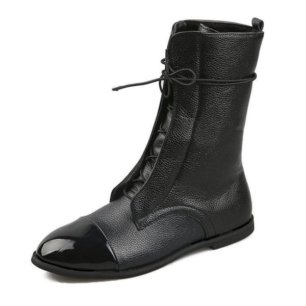 boots british style comfortable lace-up round toe low-heel flat black handsome motorcycle women 43
boots british style comfortable lace-up round toe low-heel flat black handsome motorcycle women 43