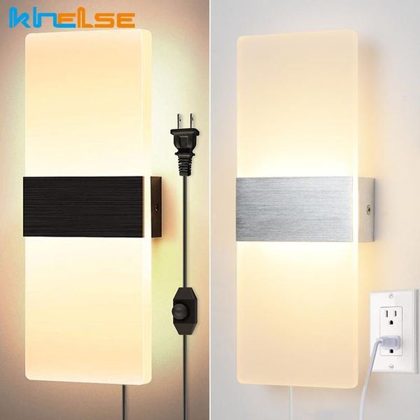 wall lamps modern 12w led simple acrylic us/eu plug cord sconce with dimmer switch bedroom living room decor lights fixture
wall lamps modern 12w led simple acrylic us/eu plug cord sconce with dimmer switch bedroom living room decor lights fixture