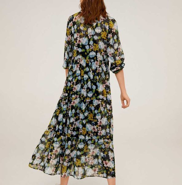 women summer dress fashion vintage floral prints vestidos wrinst sleeve holiday beach style modern lady chiffon dresses 210602, Black;gray
women summer dress fashion vintage floral prints vestidos wrinst sleeve holiday beach style modern lady chiffon dresses 210602, Black;gray