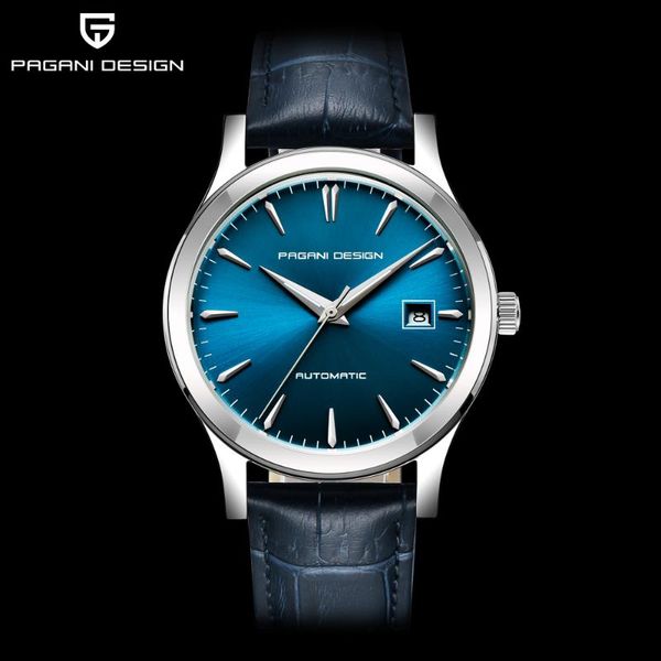 wristwatches mechanical watch for men pagani design automatic men's watches ice blue dial mens business male clock, Slivery;brown
wristwatches mechanical watch for men pagani design automatic men's watches ice blue dial mens business male clock, Slivery;brown