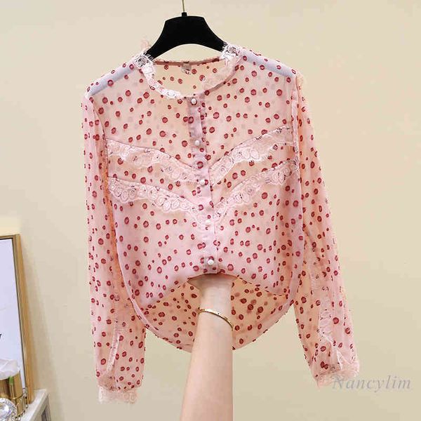 blouses spring autumn lace ruffled stand collar chiffon shirt women's long sleeve pink polka dot blouse girls lady's, White
blouses spring autumn lace ruffled stand collar chiffon shirt women's long sleeve pink polka dot blouse girls lady's, White