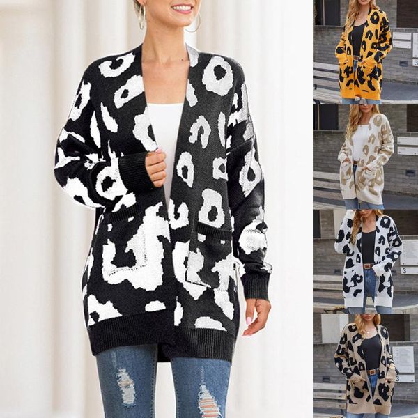 women's knits & tees fashion women leopard long sleeve pockets knitted sweater cover up kimono autumn winter cardigan for summer, White
women's knits & tees fashion women leopard long sleeve pockets knitted sweater cover up kimono autumn winter cardigan for summer, White