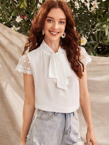 women's t-shirt hirigin solid lace up bow tie shirt 2021 summer short sleeve chiffon casual plus size 5xl office lady blusas, White
women's t-shirt hirigin solid lace up bow tie shirt 2021 summer short sleeve chiffon casual plus size 5xl office lady blusas, White