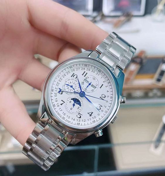 newarrivals 40mm luxury mens watch automatic machine famous craftsman series watches 316l steel sapphire glasses eight needle moon phase wri, Slivery;brown
newarrivals 40mm luxury mens watch automatic machine famous craftsman series watches 316l steel sapphire glasses eight needle moon phase wri, Slivery;brown
