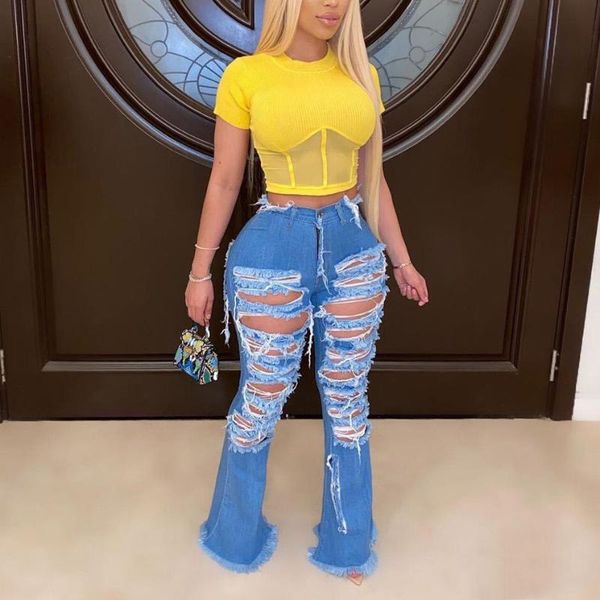 women's jeans women pants ripped high waist flare plus size bellbottom chic design african summer trousers denim 2021, Blue
women's jeans women pants ripped high waist flare plus size bellbottom chic design african summer trousers denim 2021, Blue