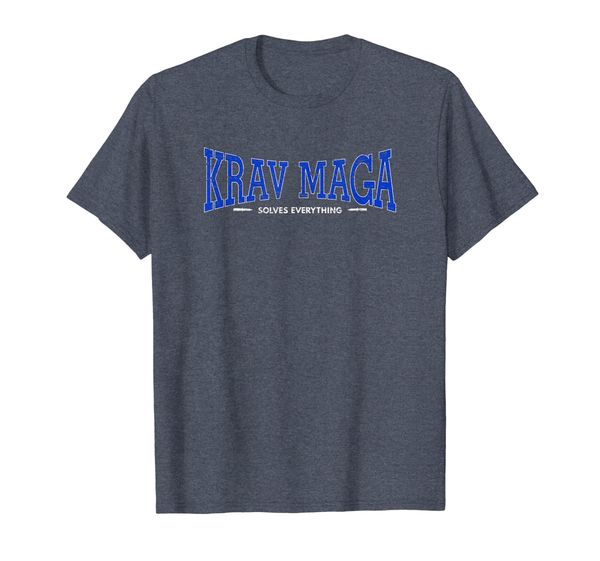 krav maga solves everything t-shirt, White;black
