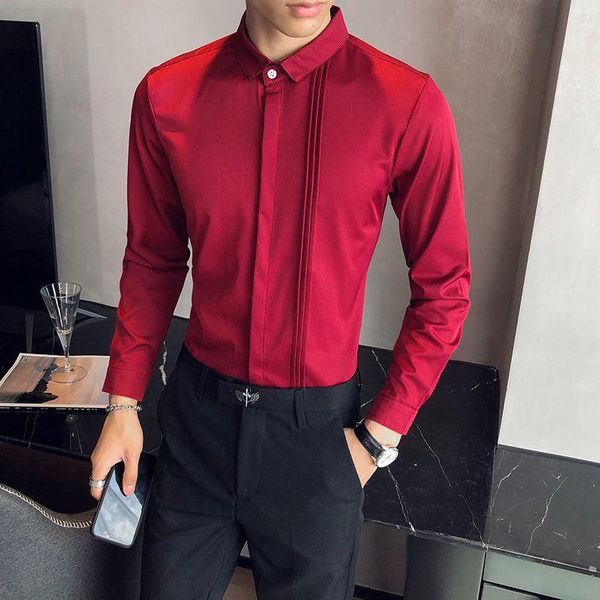 men's casual shirts camiseta masculina black men's long-sleeved shirt brand fashion red button up men korean style slim night camis, White;black
men's casual shirts camiseta masculina black men's long-sleeved shirt brand fashion red button up men korean style slim night camis, White;black