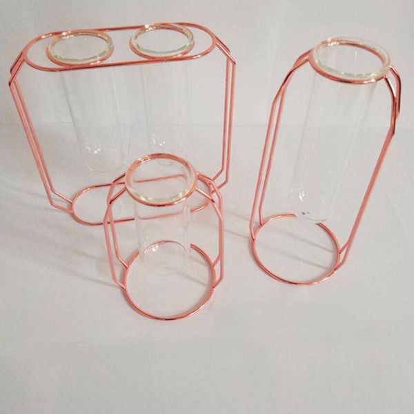 vases double transparent glass wrought iron flower racks stand gold tube home garden office decoration
vases double transparent glass wrought iron flower racks stand gold tube home garden office decoration