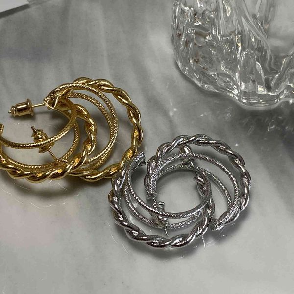 192 cool circle twist earrings women's personality simple multilayer semicircle earrings d4-4, Silver
192 cool circle twist earrings women's personality simple multilayer semicircle earrings d4-4, Silver
